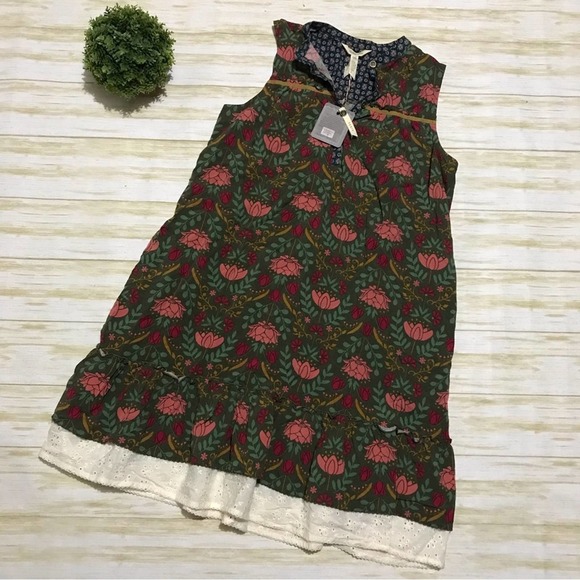 Matilda Jane NWT Breaking New Ground Floral Eyelet Lace Tunic Dress Size XS - Picture 1 of 9